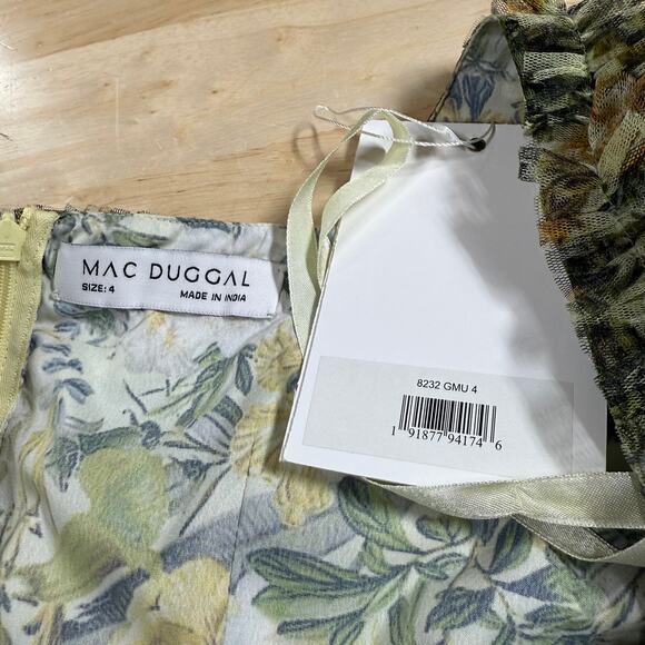 Mac Duggal Multicolor Floral Midi Dress - Picture 5 of 10